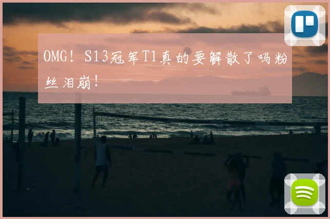 OMG！S13冠军T1真的要解散了吗粉丝泪崩！